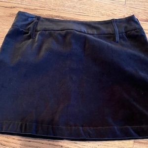 Brown velvety mini skirt